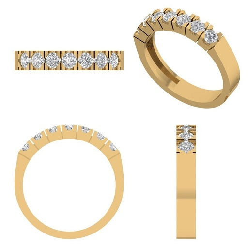 Martina Diamond Half Eternity Ring