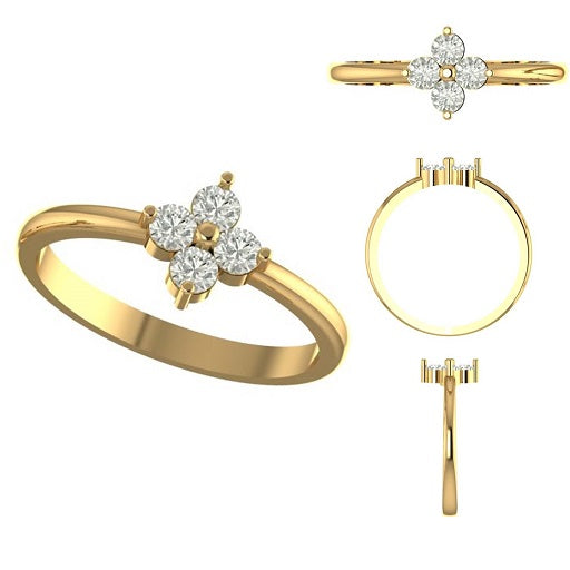 Rosa Simple Diamond Engagement Ring
