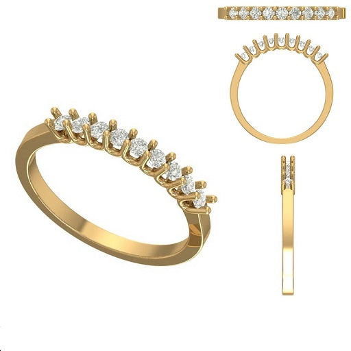 Antonia Classic Diamond Half Eternity Ring