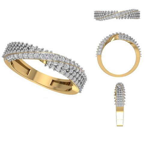 Lorenza Modern Diamond Half Eternity Ring