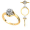 Emilia Simple Twisted Diamond Engagement Ring