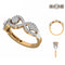 Viola Crossover Diamond Engagement Ring