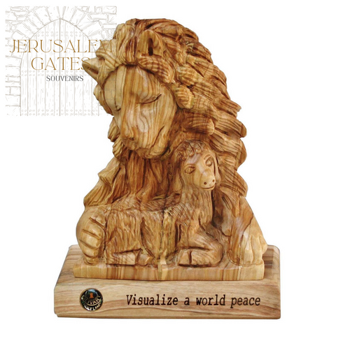 The Lion &The Lamb Olive Wood