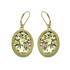 14k Yellow Gold Tree Of Life Roman Glass Earrings