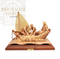 Jesus & The Miraculous Catch Of Fish Olive Wood Statue