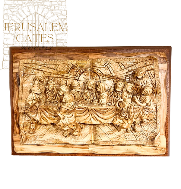 Olive Wood Last Supper Wall Plaque