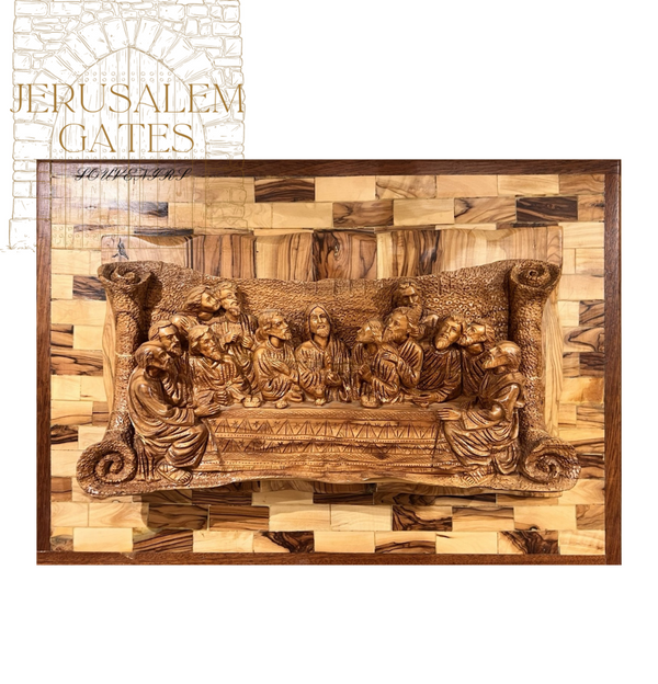 Olive Wood Last Supper Wall Plaque