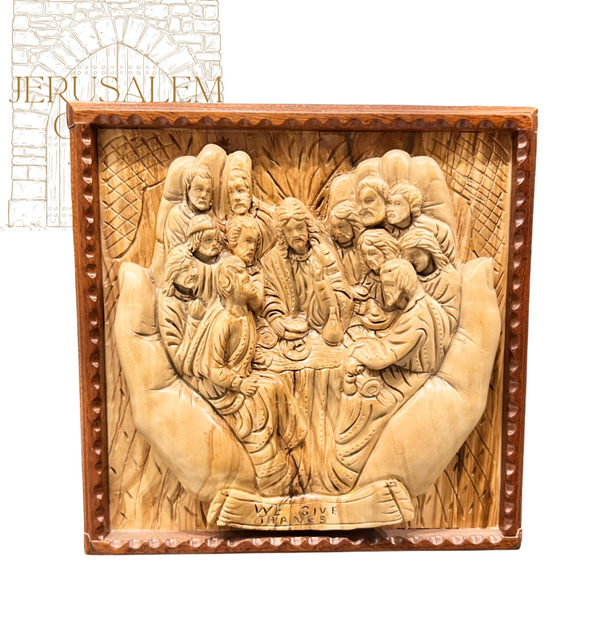 Olive Wood Last Supper Wall Plaque