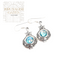 Pomegranate Roman Glass Silver Earring