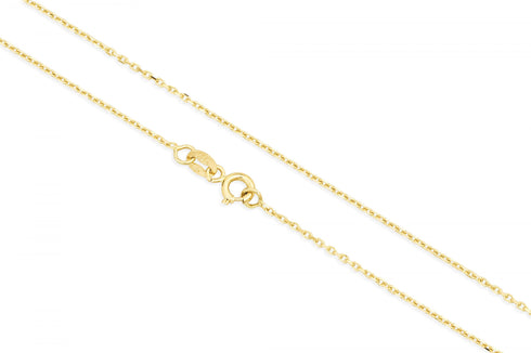 14k Yellow Gold 1.00mm Anchor Chain Necklace