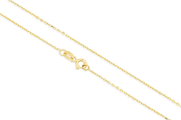14k Yellow Gold 1.00mm Anchor Chain Necklace
