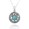 Star of David Roman Glass Pendant