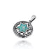 Star of David Roman Glass Pendant
