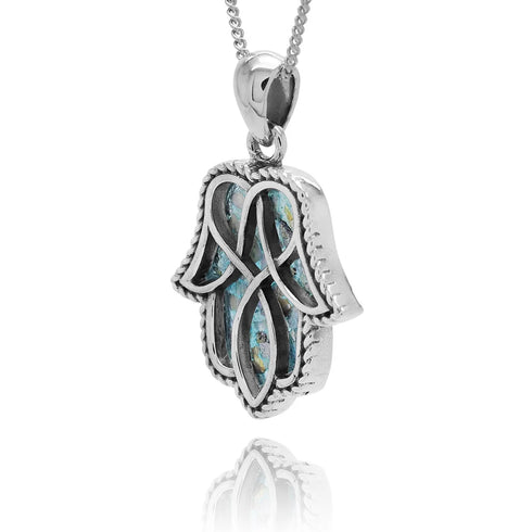 Khamsa Roman Glass Pendant
