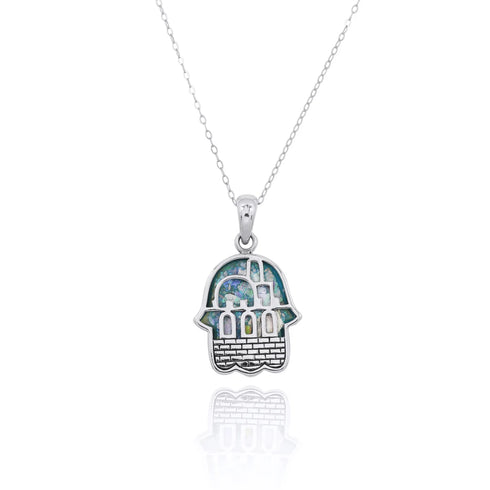 Khamsa Roman Glass Pendant