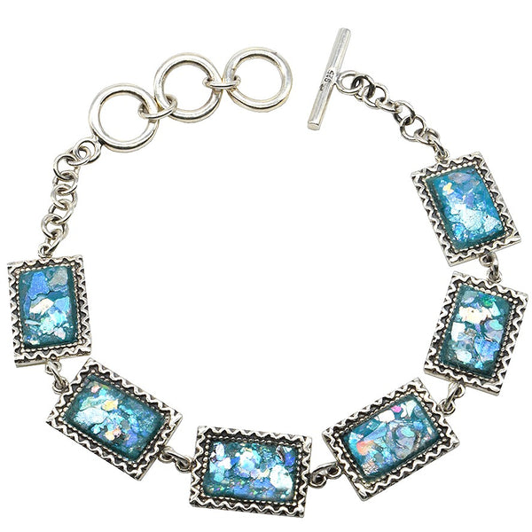 Rectangle Roman Glass Bracelet