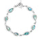 Oval Ancient Roman Glass Toggle Bracelet