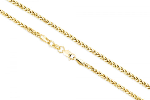 14k Yellow Gold 2mm Spiga Chain Necklace