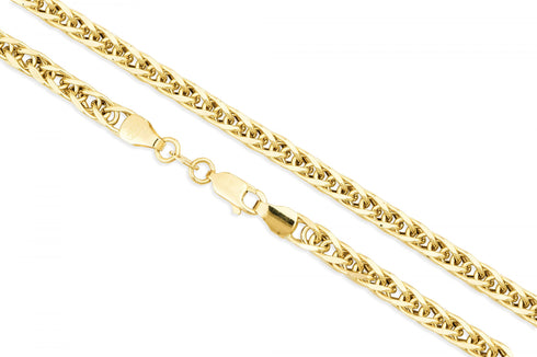 14k Yellow Gold 6mm Spiga Chain Necklace